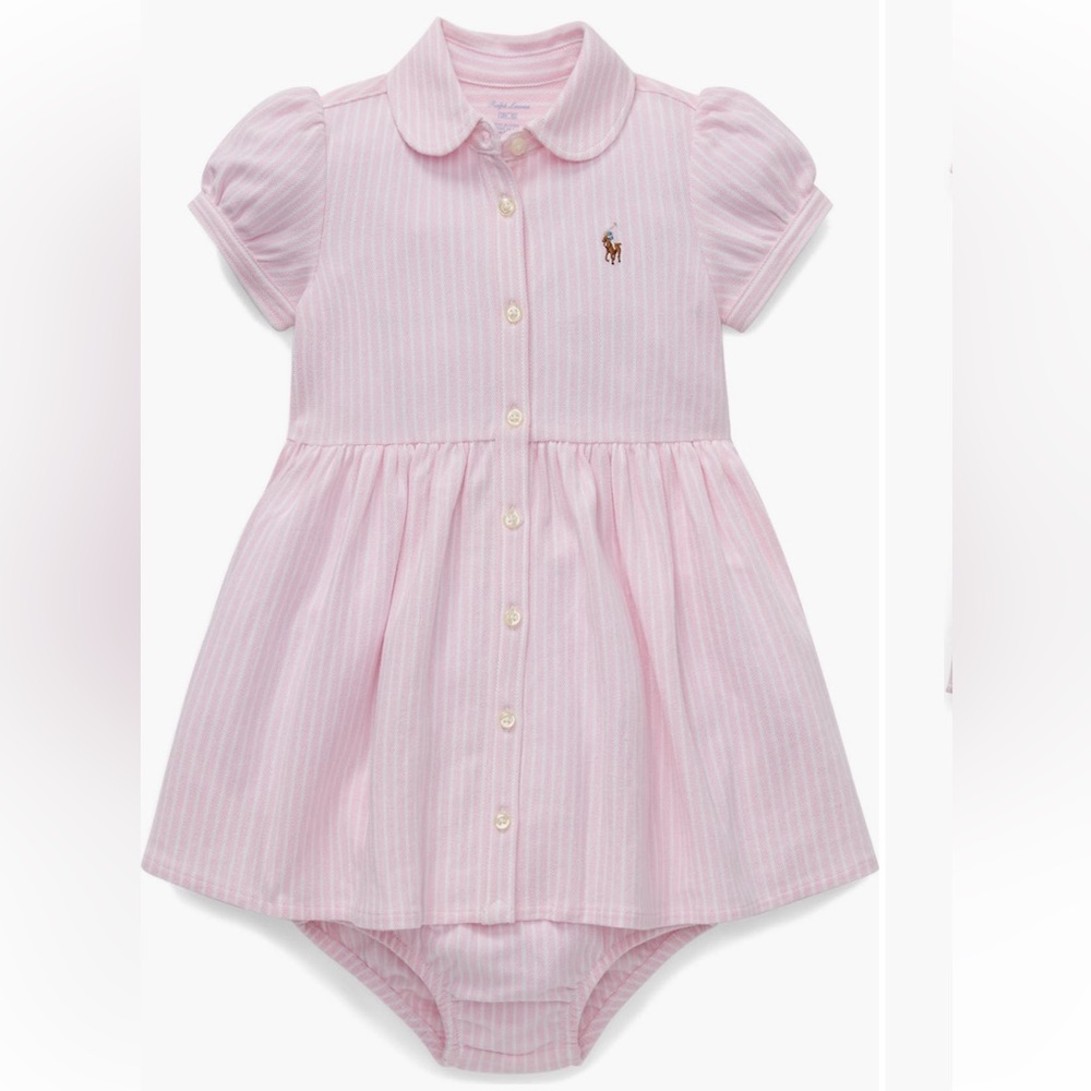 Ralph Lauren Oxford stripe cotton pique dress